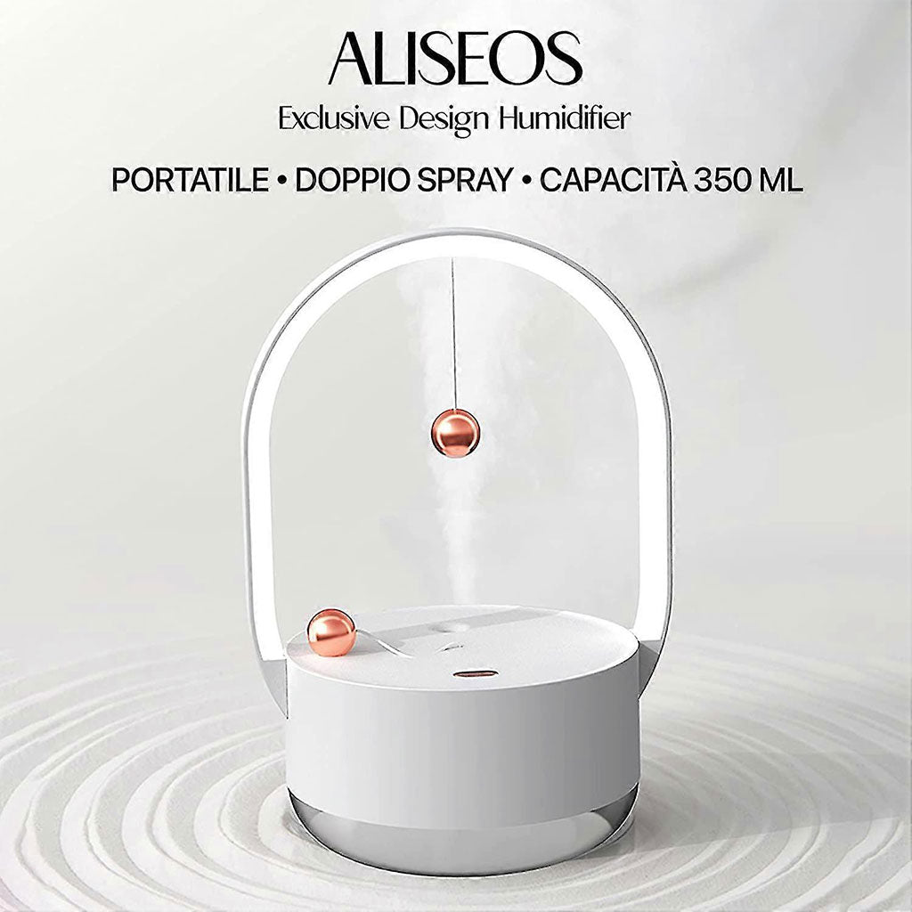 Humidificateur à brume de 350 ml portatifs avec veilleuse rechargeable USB – معطر جو مع مصباح 2في1 تنزوت
