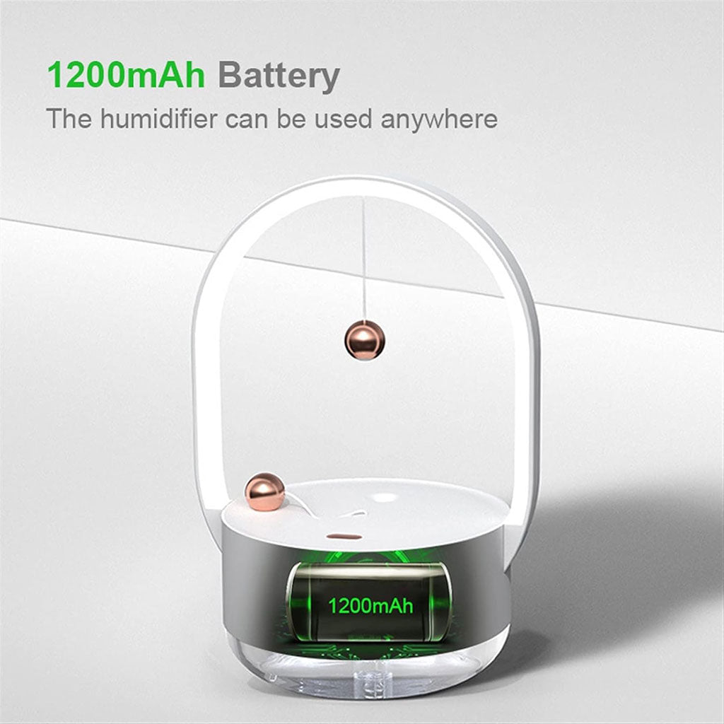 Humidificateur à brume de 350 ml portatifs avec veilleuse rechargeable USB – معطر جو مع مصباح 2في1 تنزوت