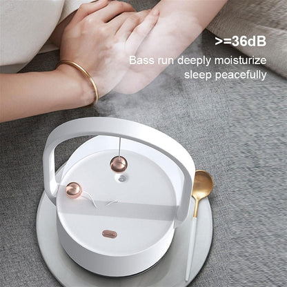 Humidificateur à brume de 350 ml portatifs avec veilleuse rechargeable USB – معطر جو مع مصباح 2في1 تنزوت