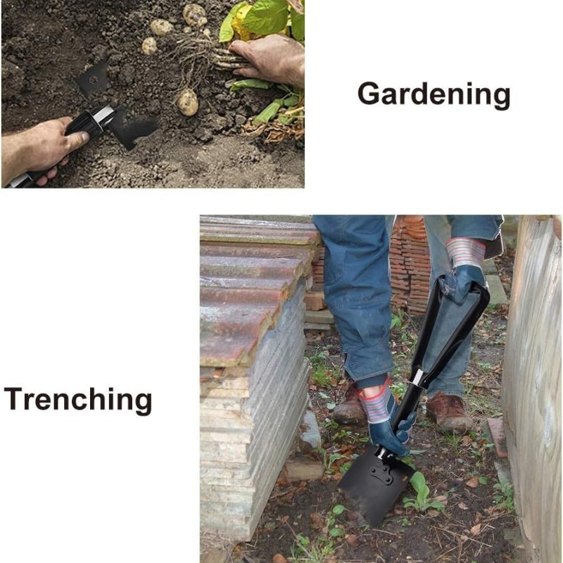 Pelle multifonction pliable avec sac de rangement ,outil de jardin , camping et urgences تنزوت