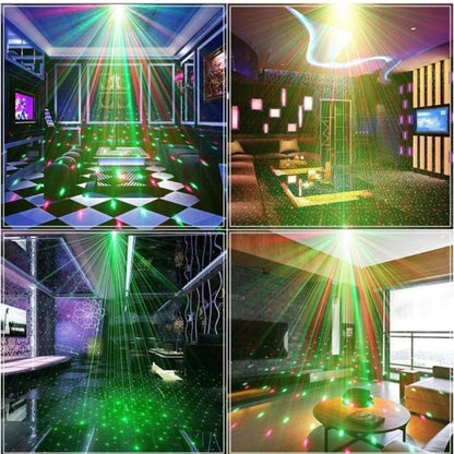 Projecteur de lumières laser LED RG stroboscopique à commande vocale 3 modes - تنزوت