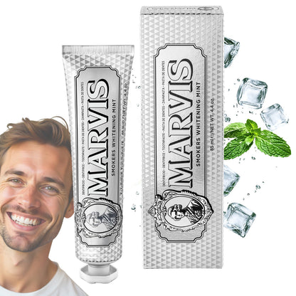 Marvis Dentifrice Blanchissant pour Fu-meurs 85ml Made in Italy – معجون أسنان مارفيس - تنزوت