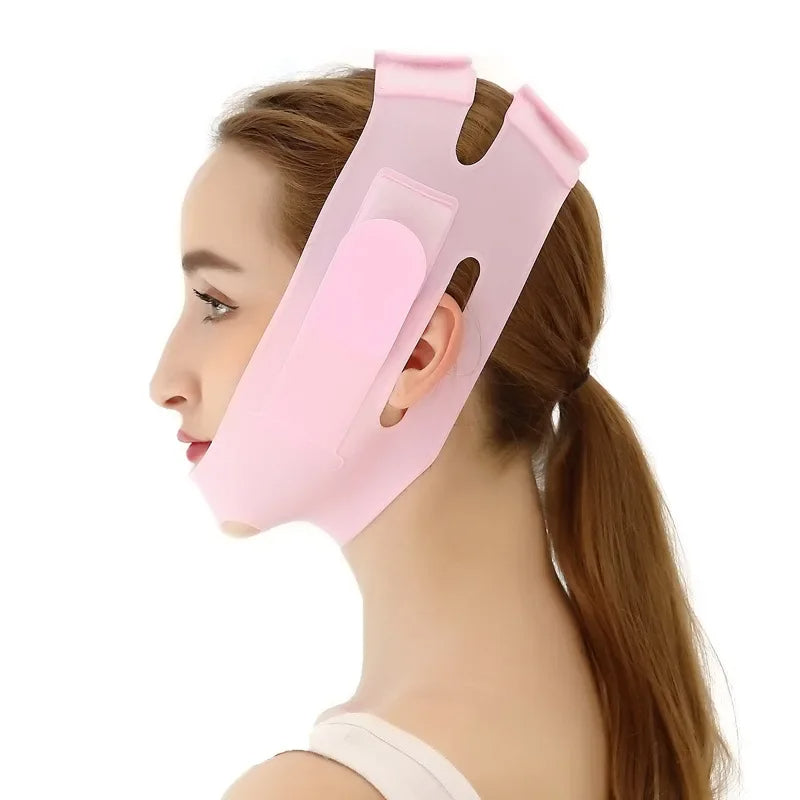 Masque facial en Silicone Nano en forme de V, Bandage pour réduire le Double menton, joue, cou, amincissant, Anti-rides تنزوت