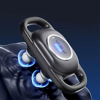 Pistolet de massage à percussion 4 têtes avec avec 9 vitesses et modes – جهاز تدليك العظلات تنزوت