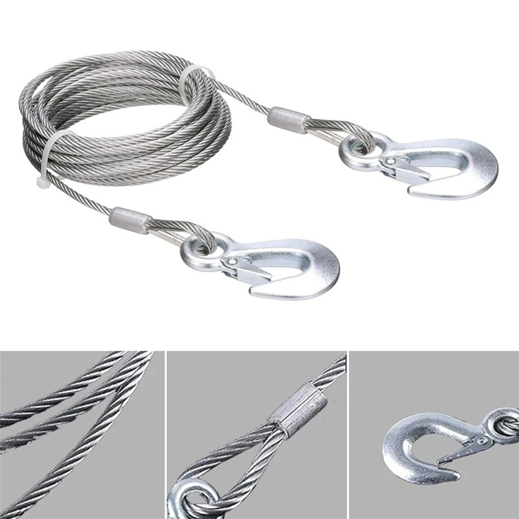 Cable de remorquage 5ton avec fil d’acier de qualité supérieure – كابل جر العربات تنزوت