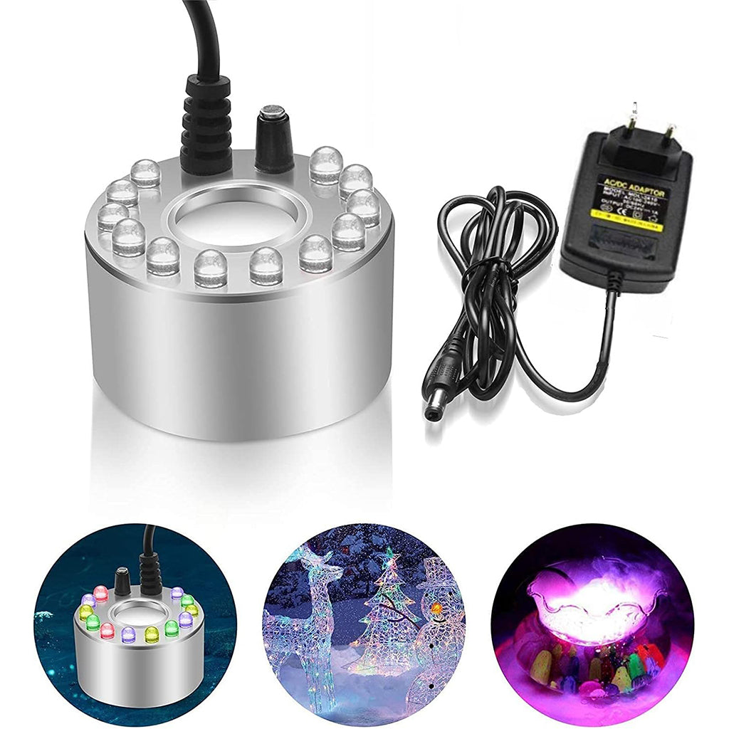 Brumisateur sous-marin Ultrasonique pour Fontaines avec 12LED – جهاز تشكيل الضباب تنزوت