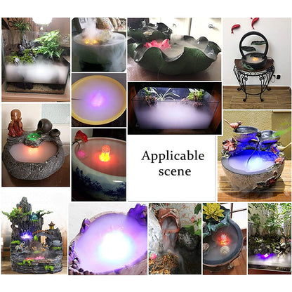 Brumisateur sous-marin Ultrasonique pour Fontaines avec 12LED – جهاز تشكيل الضباب تنزوت