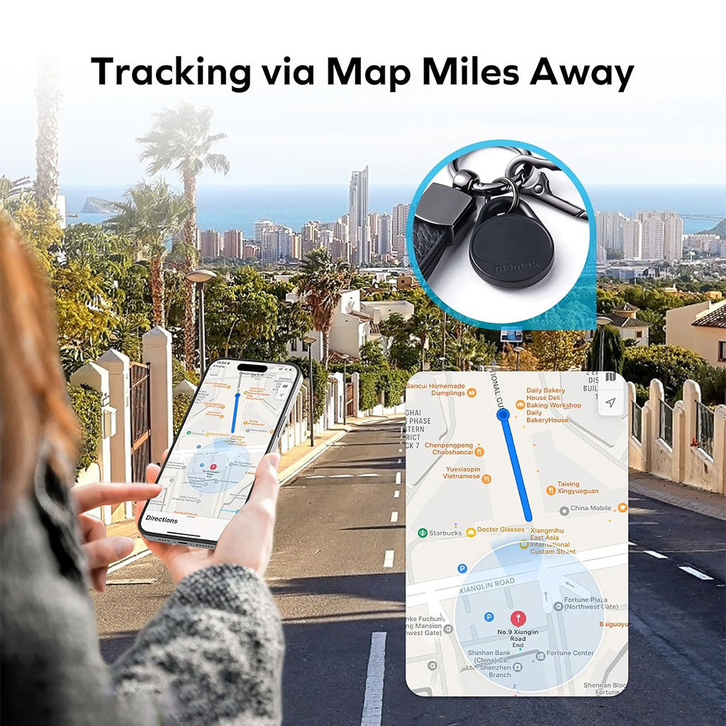 MOMAX Smart Tag Tracker Fonctionne avec l’application Apple Find My et Android – جهاز تعقب ذكي تنزوت