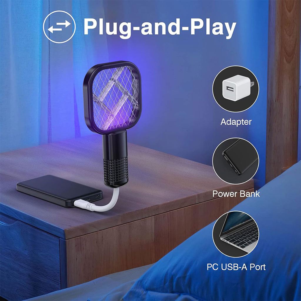Mini Tapette à mouches USB avec Lumière LED Violette – مصيدة الناموس تنزوت