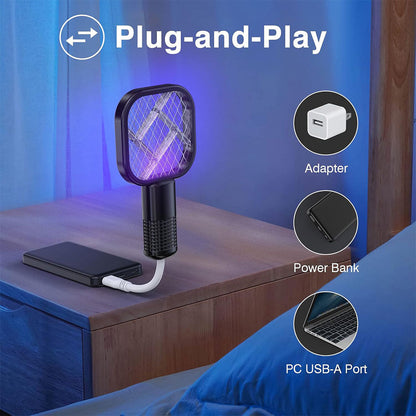 Mini Tapette à mouches USB avec Lumière LED Violette – مصيدة الناموس تنزوت