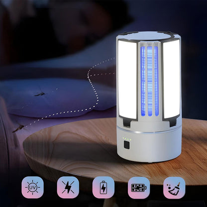 Lampe Anti-Moustique Rechargeable 2 en 1 – مصباح عالي سطوع وصاعق ناموس تنزوت