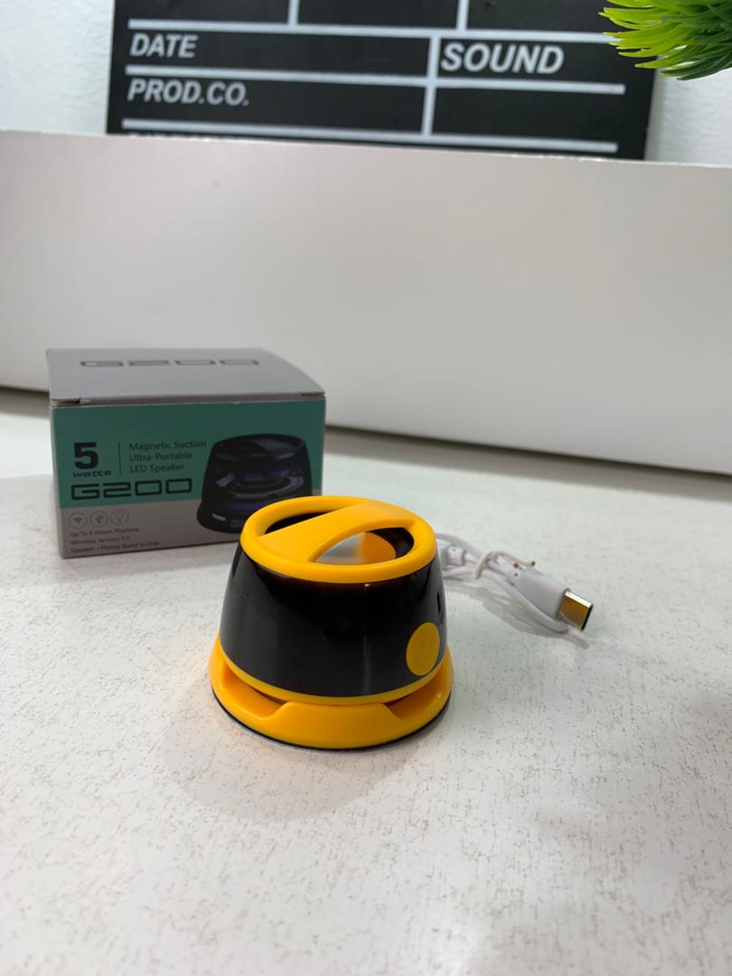 G200 Mini Haut-parleur Bluetooth magnétique sans fil avec lumière RVB – مكبر صوت مغناطيسي ومحمول تنزوت