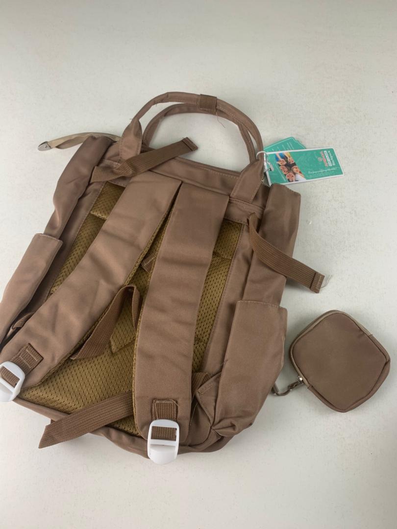 Ensemble de sacs d’école Kawai pour Enfants 2Pcs Avec Pochette Marron – محفظة 2 قطع كاواي مع محفظة صغيرة بني تنزوت