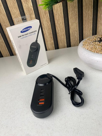 Power Socket Charge rapide Samsung, 25 W 5 Ports Type-C USB Lightning – مقبس شحن سريع سامسونغ تنزوت