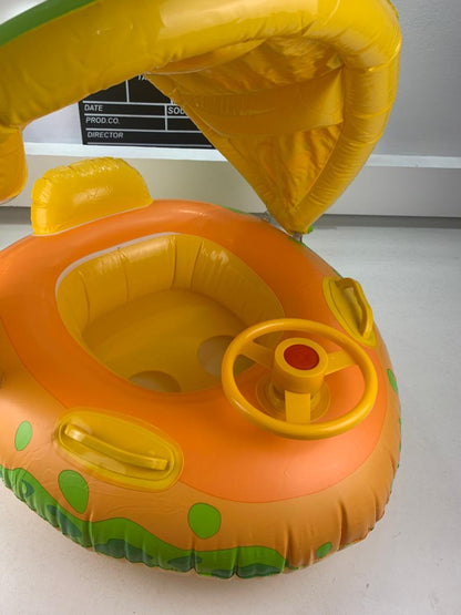 Bouée de natation gonflable pour bébé avec toit et Claxone – عوامة أطفال مع مظلة تنزوت