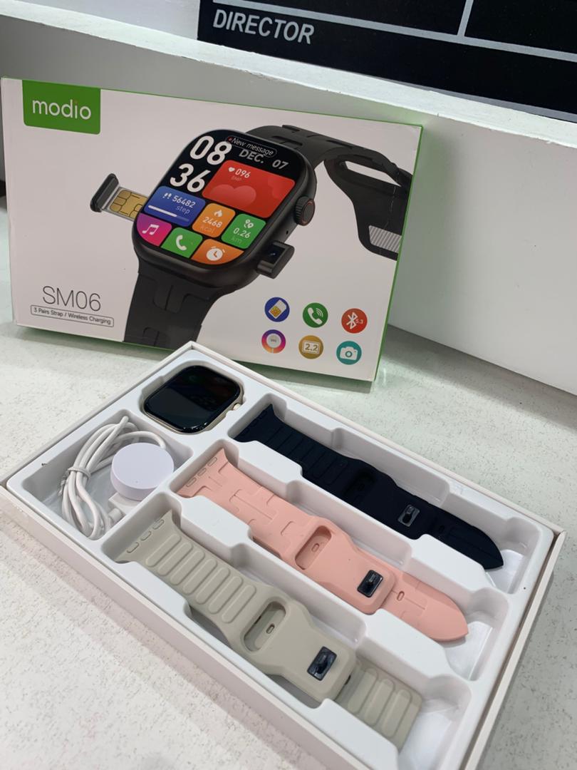 Modio SM06 Smartwatch avec Carte SIM, Appel HD et Camera – ساعة ذكية أصلية تنزوت