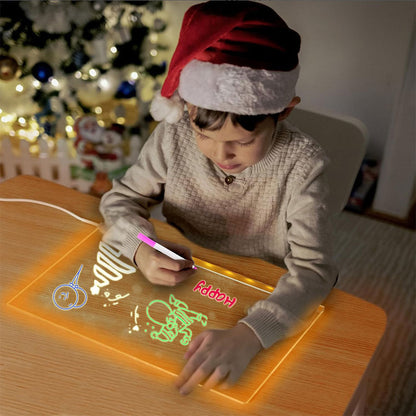 Tableau à Dessin LED coloré avec 7 stylos 40x30cm – لوحة مضيئة للرسم والتلوين تنزوت