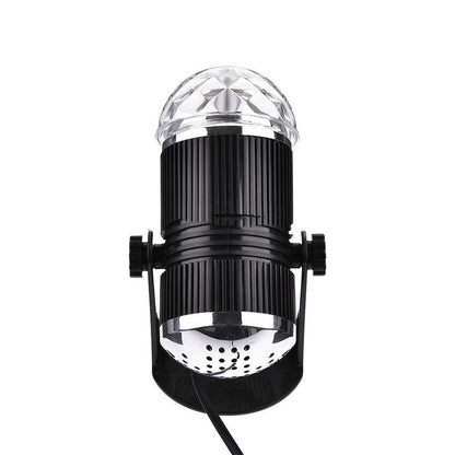 Projecteur boule cristal Rotative à Commande Vocale, Laser RVB LED 220V تنزوت