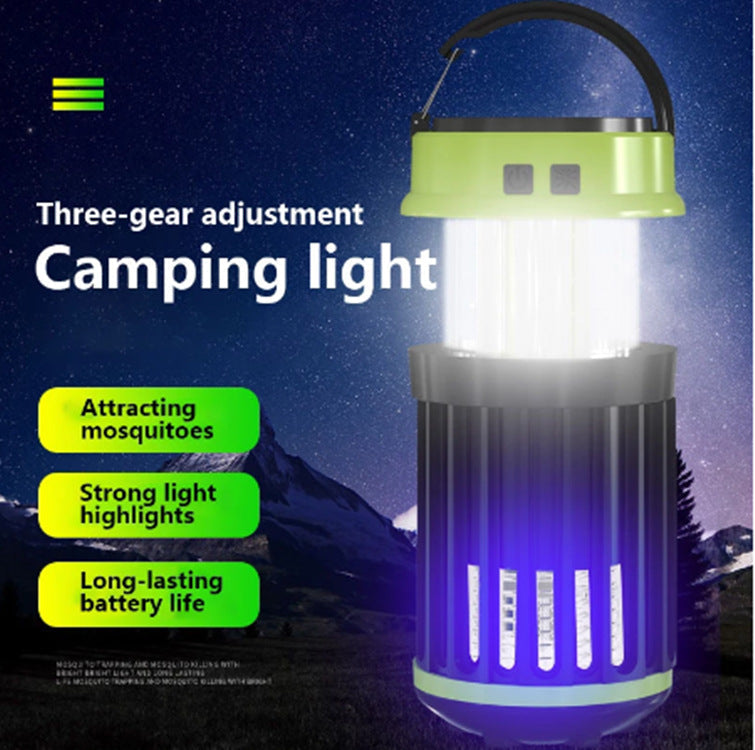 lampe anti-moustiques rechargeable de camping 3en1 à énergie solaire IP65 تنزوت