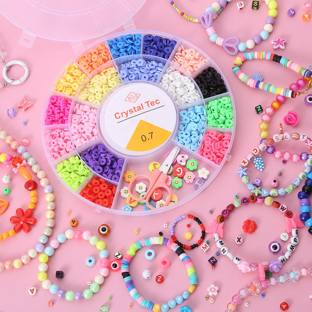 Ensemble de fabrication de bijoux Pour enfant 19 grilles Rond - مجموعة صنع المجوهرات للأطفال تنزوت