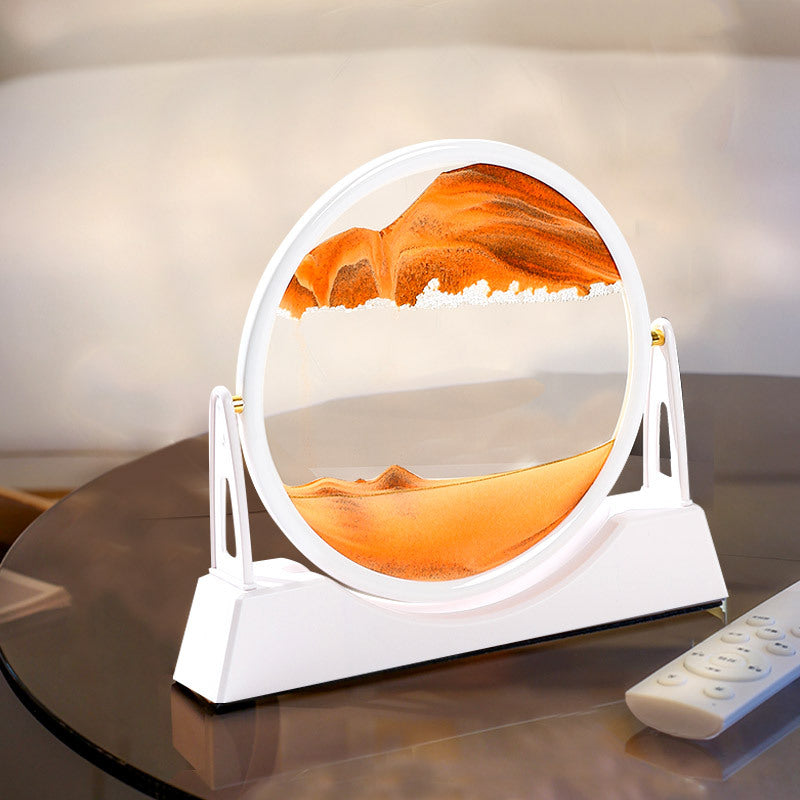 Sablier 3D Avec Support pour la décoration de la maison, sable de mer profonde, art créatif, décoration de bureau, décoration de chambre, cadeau تنزوت