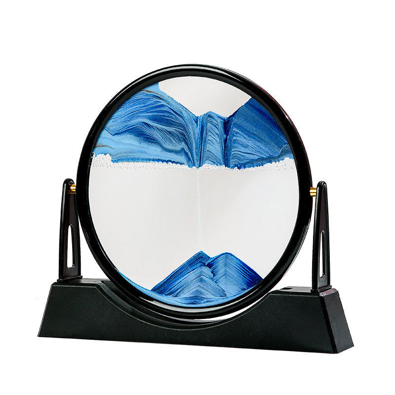 Sablier 3D Avec Support pour la décoration de la maison, sable de mer profonde, art créatif, décoration de bureau, décoration de chambre, cadeau تنزوت