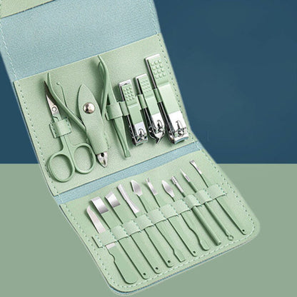 Kit coupe-ongles professionnel 16en1 en acier inoxydable – طقم العناية بالأظافر تنزوت