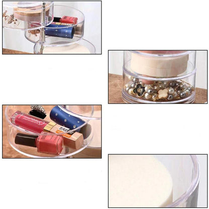 Organisateur de maquillage rotatif à 360 degrés en cristal acrylique تنزوت