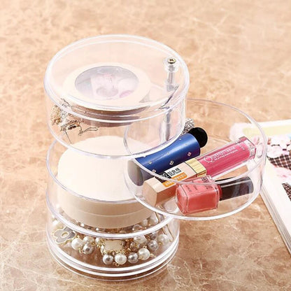 Organisateur de maquillage rotatif à 360 degrés en cristal acrylique تنزوت