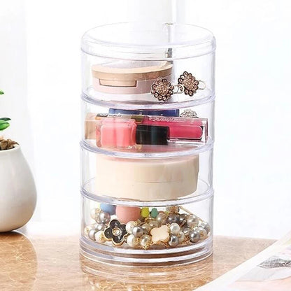 Organisateur de maquillage rotatif à 360 degrés en cristal acrylique تنزوت