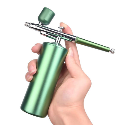 Kit aérographe avec compresseur intégré rechargeable pour nail arts et décoration – جهاز رسم وتزيين تنزوت