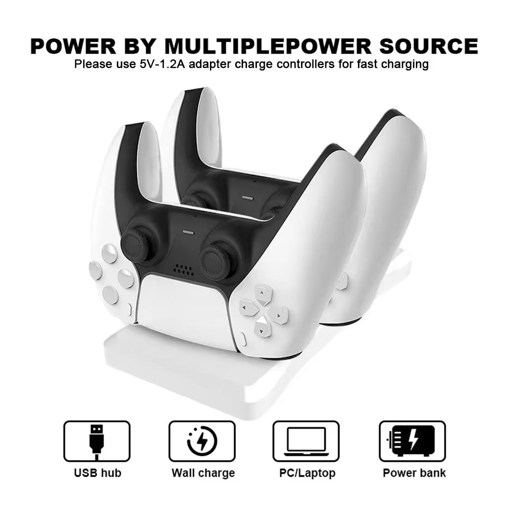 Station de charge sans fil Type C Double Chargeur pour Manette PS5 – شاحن يد التحكم تنزوت