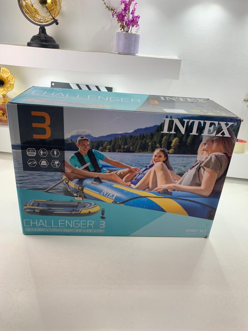 Bateau Gonflables Challenger 3 avec Deux Rames et Pompe Intex 68370EP – قارب كبير مع مجاديف ومضخة تنزوت