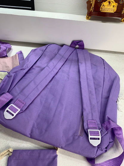 Ensemble de sacs d’école Kawai pour adolescents 5Pcs Guiyu V2 Mauve – محفظة 5 قطع كاواي بنفسجي تنزوت