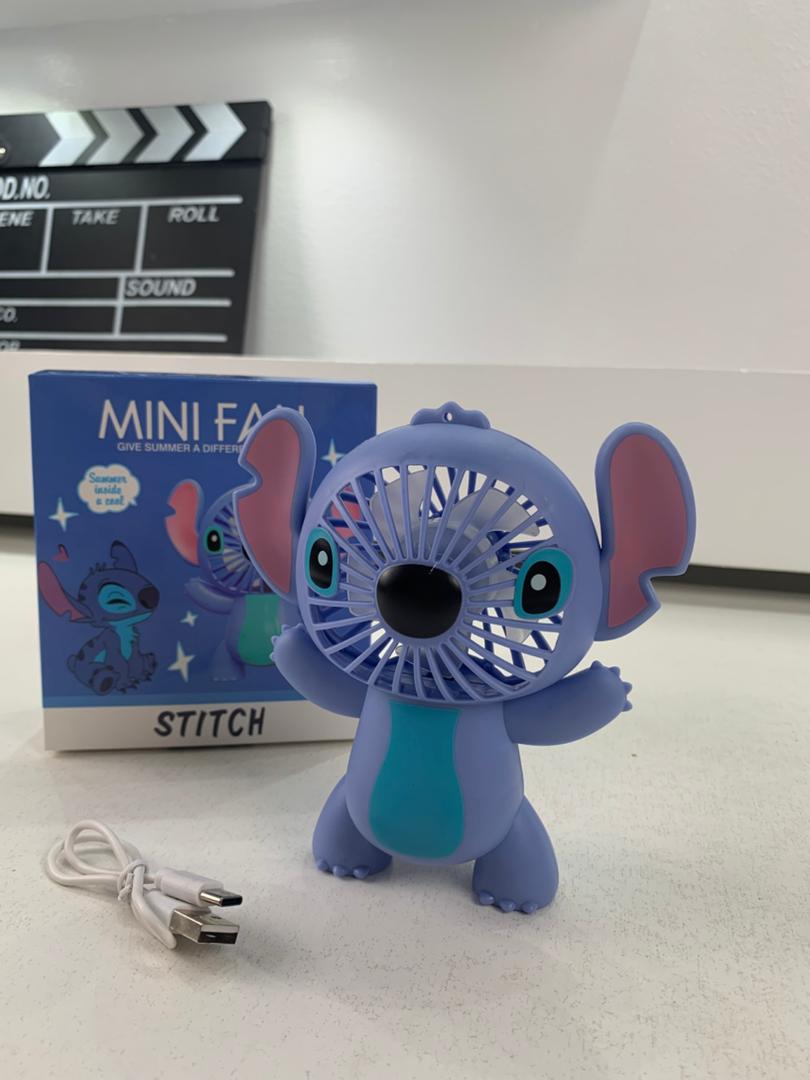Mini Ventilateur USB Stitch – Design Mignon et Fonctionnel – مروحة محمولة تنزوت