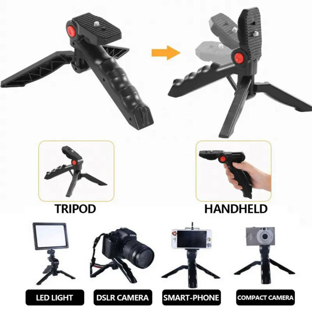 Kit d’enregistrement vidéo pour smartphone et appareil photo avec microphone à LED intégré – طقم تصورير إحترافي مع ميكروفون وإضاءة مدمجة تنزوت