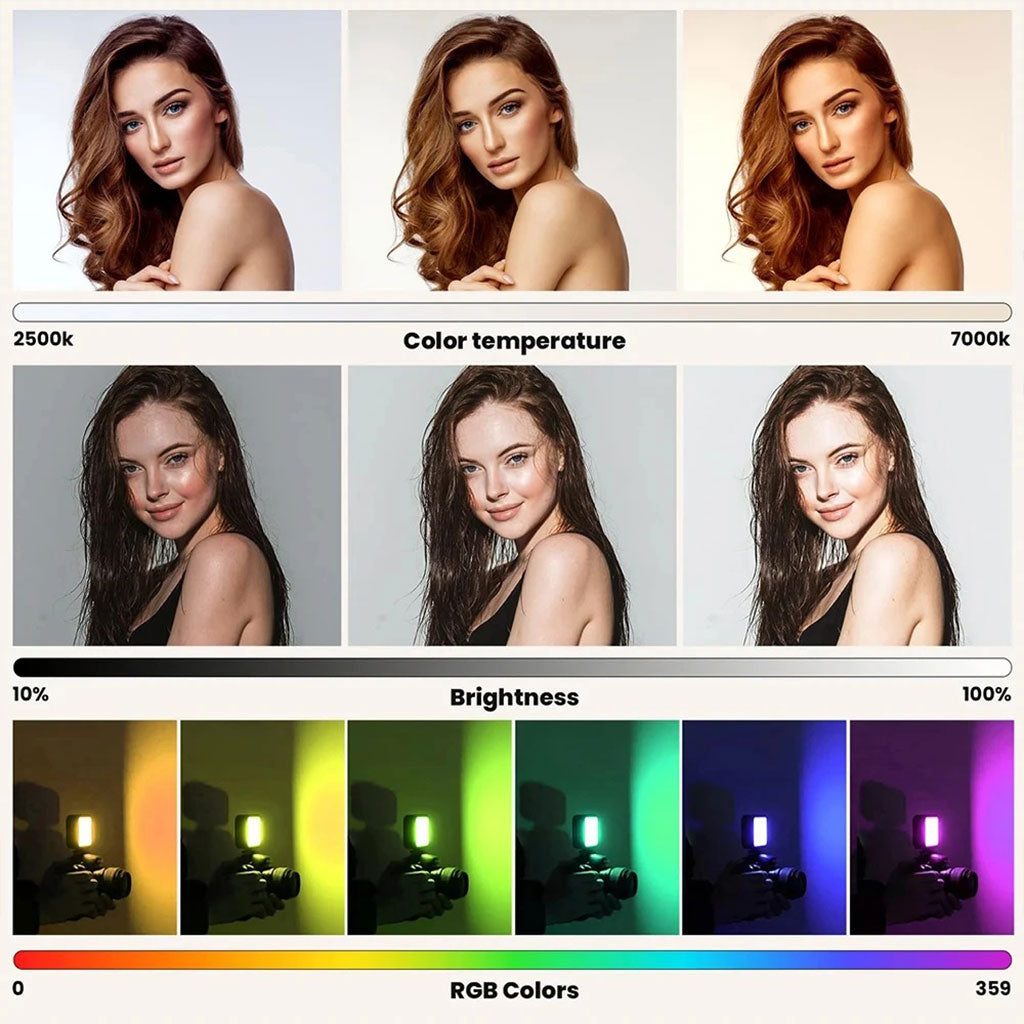 Lampe Selfie RGB Fil Light 3000-9900K U80PRO – مصباح لصناع المحتوى تنزوت
