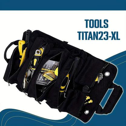 Sac à outils avec 5 poches de Grand Capacité pour Bricolage - حقيبة الأدوات المهنية تنزوت