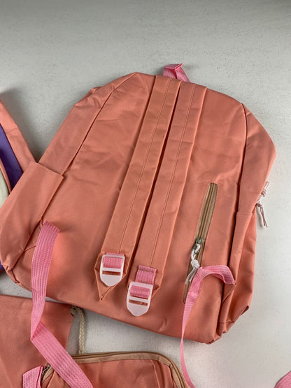 Ensemble de sacs d’école Kawai pour adolescents 5Pcs Guiyu V2 Rose – محفظة 5 قطع كاواي وردي تنزوت