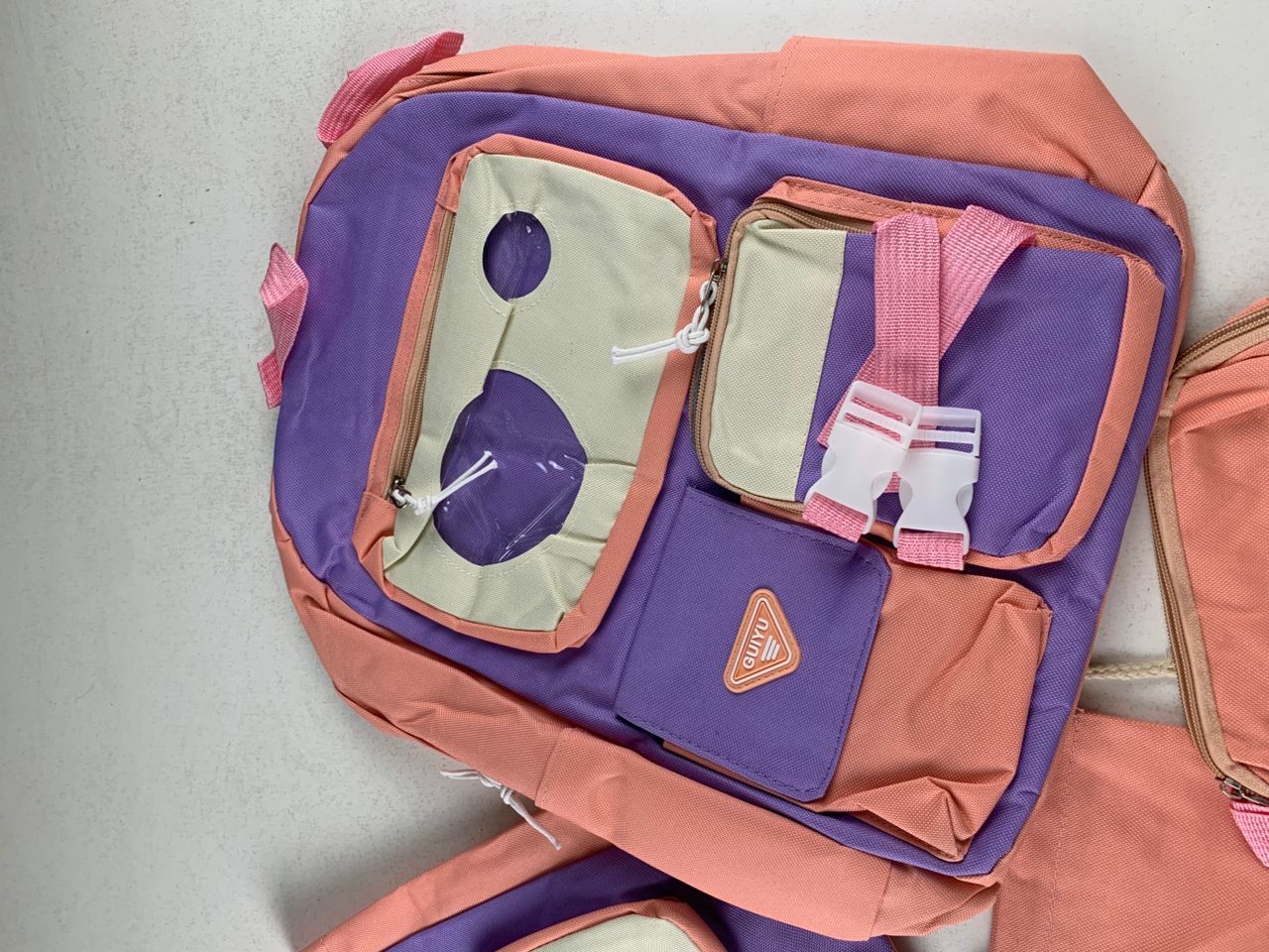 Ensemble de sacs d’école Kawai pour adolescents 5Pcs Guiyu V2 Rose – محفظة 5 قطع كاواي وردي تنزوت