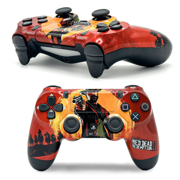 SONY DualShock Manette PS4 Sans Fil, Batterie Rechargeable (High Copy) – Edition Read Dead Redemption 2 تنزوت
