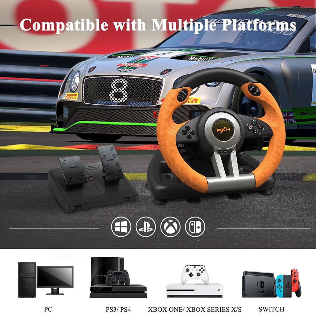 PXN V3 Pro Volant de Course à 180° avec Pédales et Retour de Vibration تنزوت