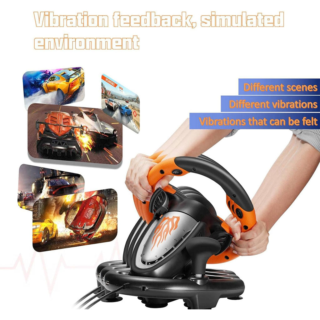 PXN V3 Pro Volant de Course à 180° avec Pédales et Retour de Vibration تنزوت