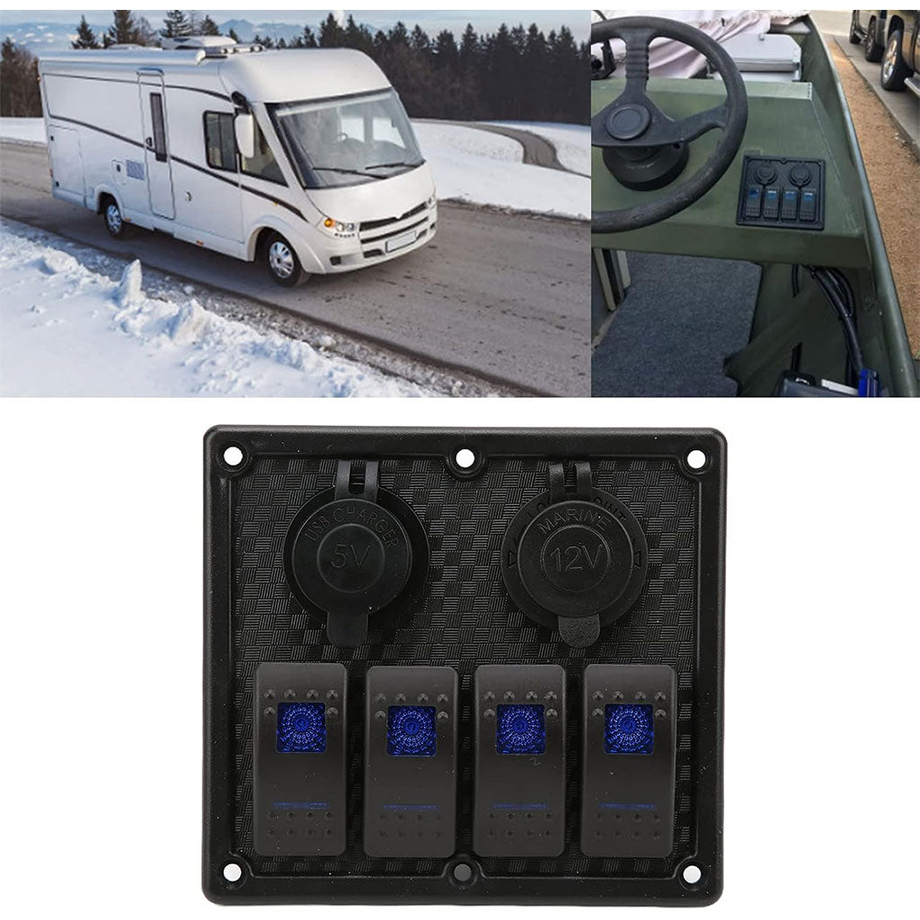 Panneau de commande 12-24V à 4 Interrupteur – لوحة تحكم تنزوت