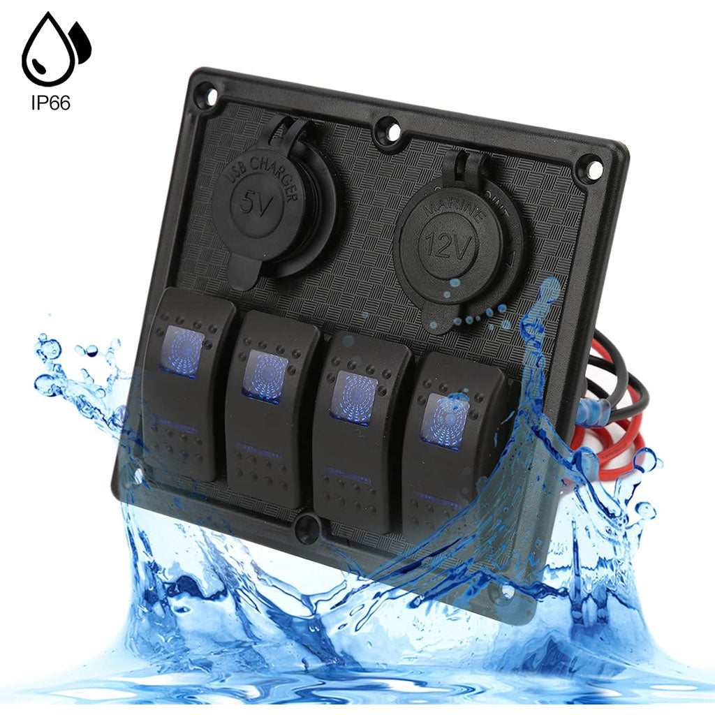 Panneau de commande 12-24V à 4 Interrupteur – لوحة تحكم تنزوت