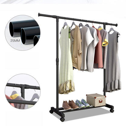 Penderie Mobile Double Barres Extensible Hauteur réglable avec 4 Roulettes V6 تنزوت