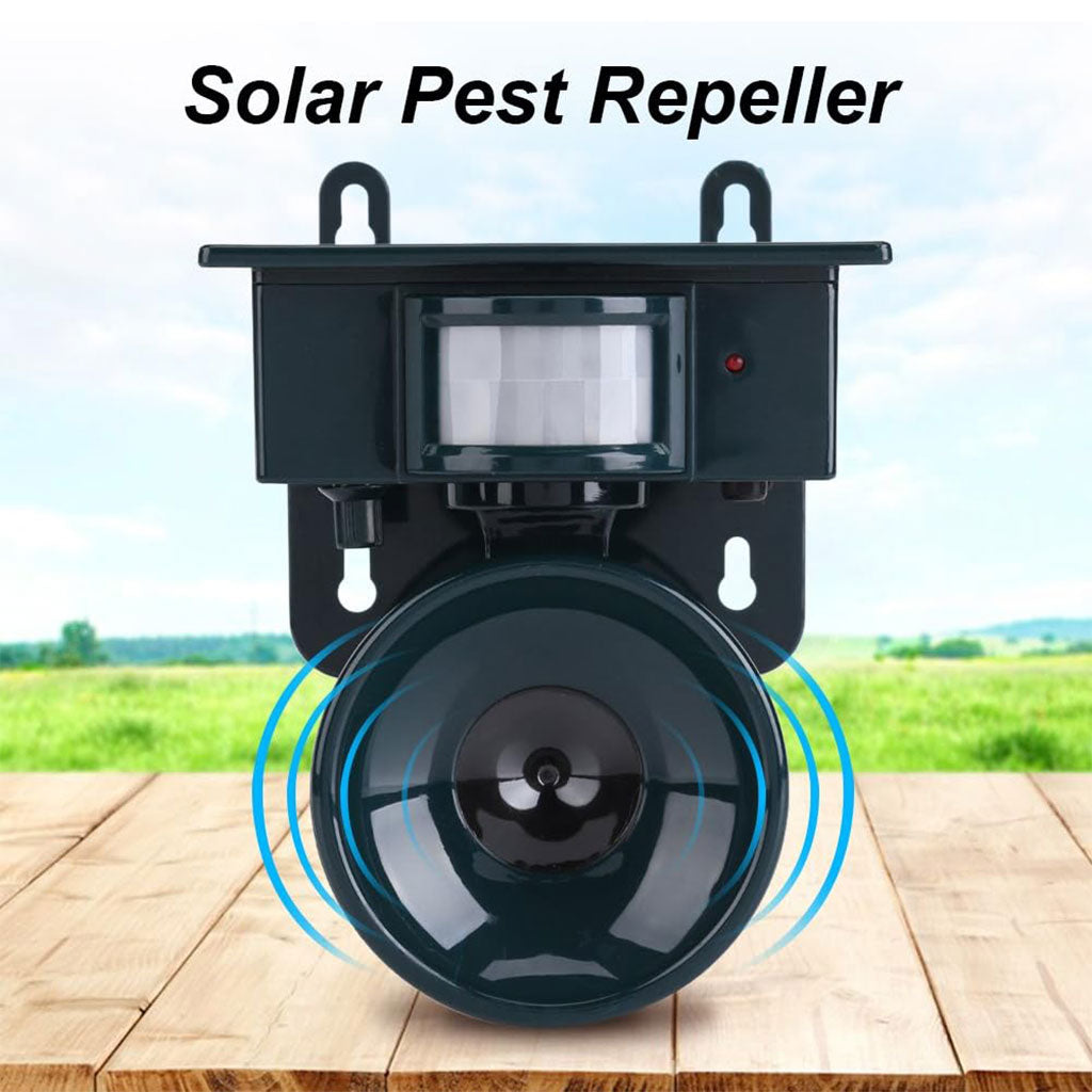 Répulsif solaire sonique pour animaux et oiseaux avec détecteur de mouvement – جهاز طارد للحيونات والطيور تنزوت