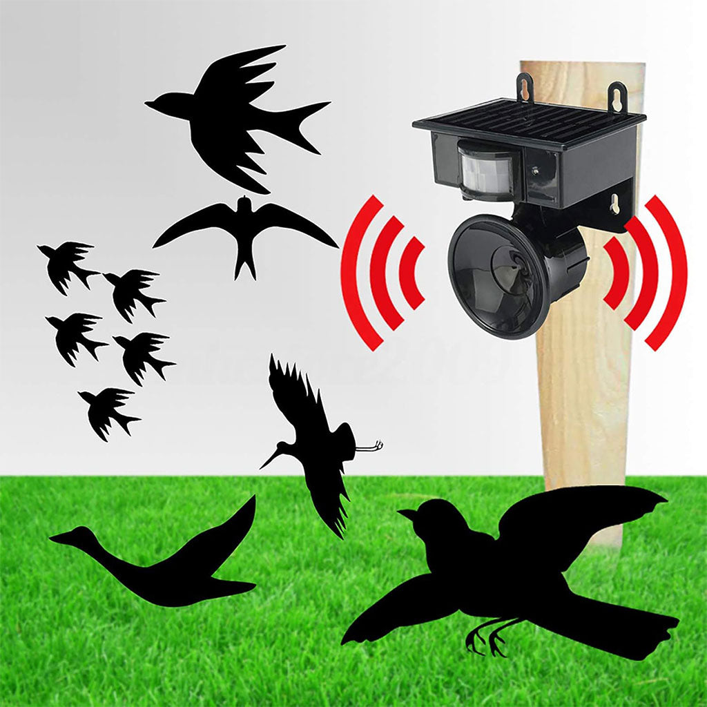 Répulsif solaire sonique pour animaux et oiseaux avec détecteur de mouvement – جهاز طارد للحيونات والطيور تنزوت