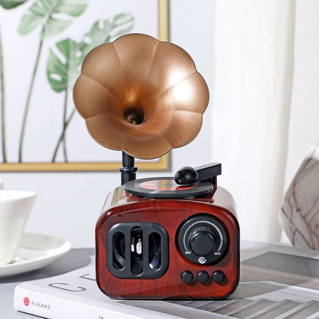 Boîte à musique rétro en bois, phonographe pour maison, Table classique تنزوت