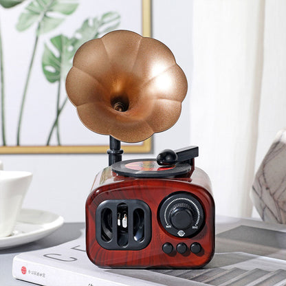 Boîte à musique rétro en bois, phonographe pour maison, Table classique تنزوت